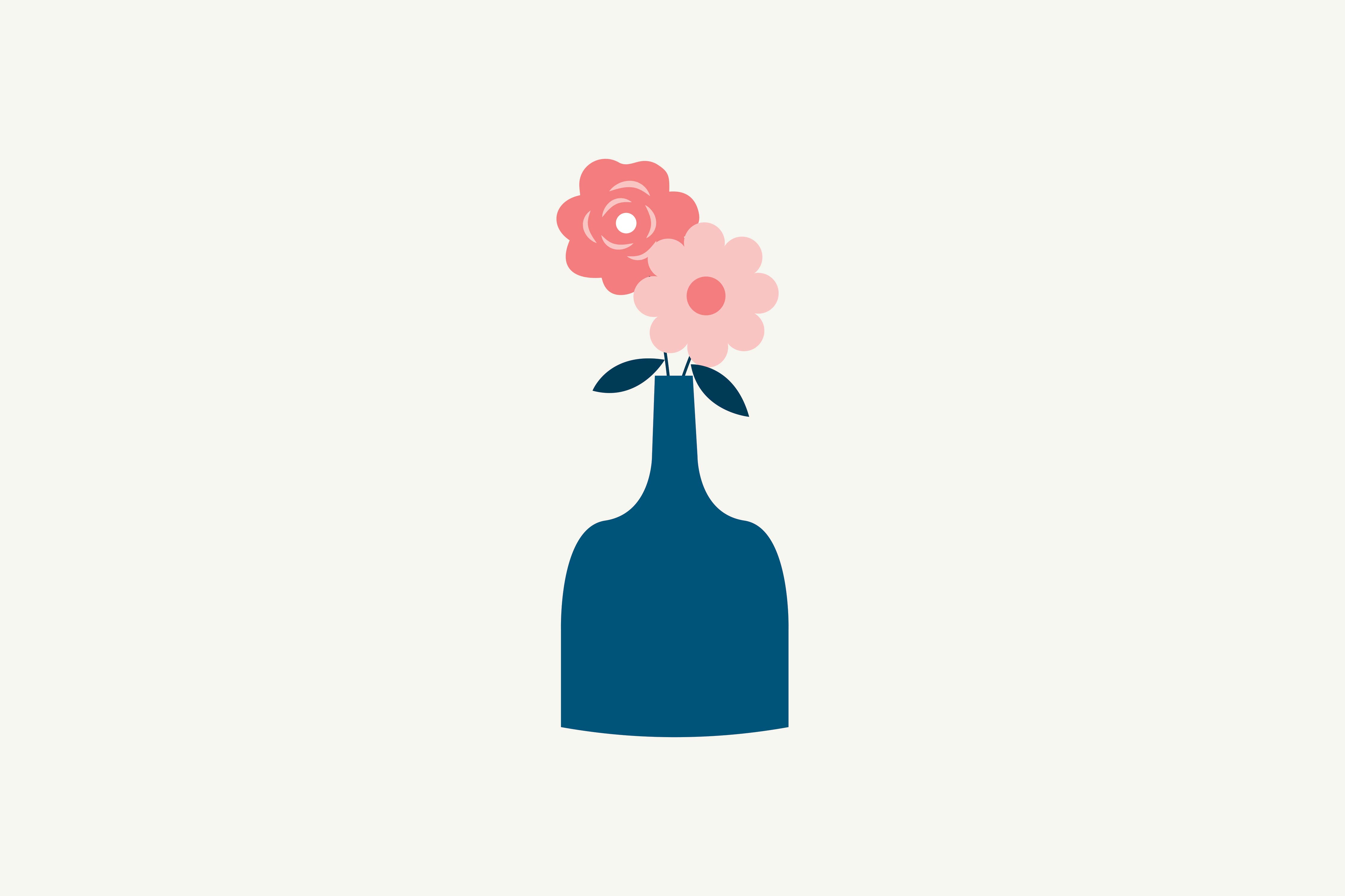 Zola flower vase illustration