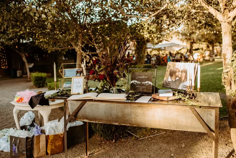 Outdoor Wedding Gift Table