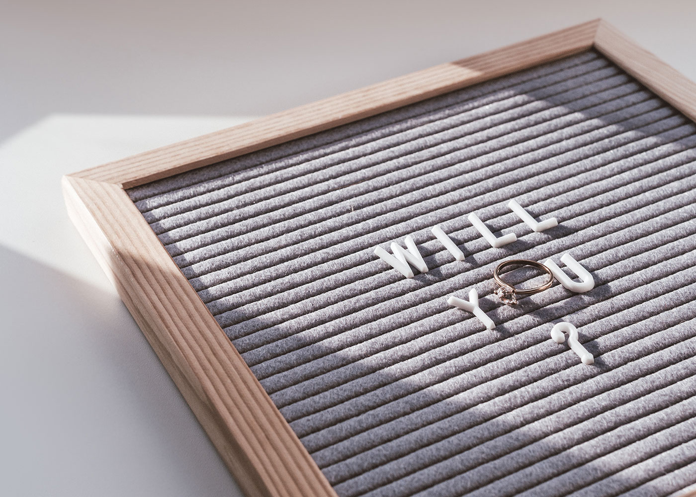 Proposal idea felt letter board message