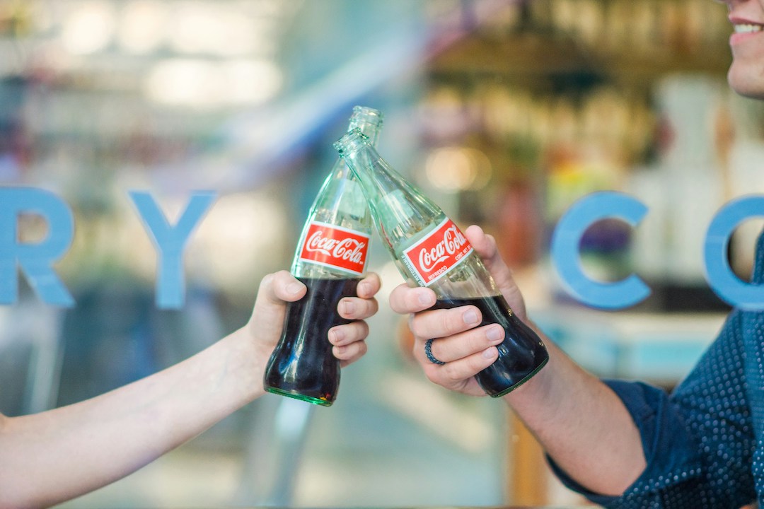 Clinking Coke Bottles at Shower