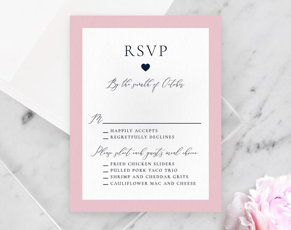 M Line RSVP Response Card