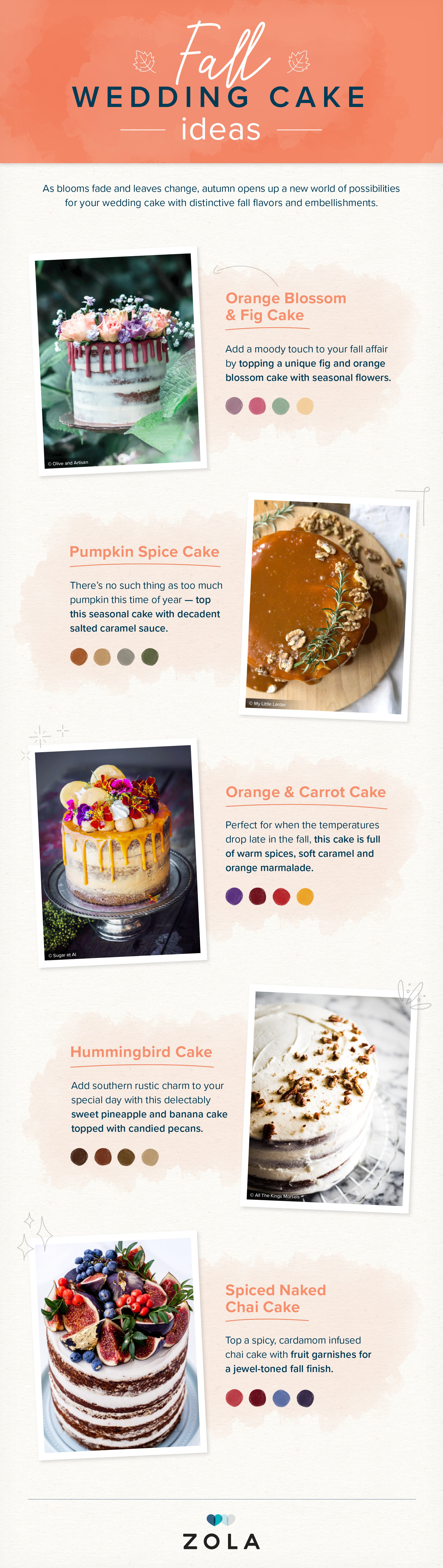 Seasonal Wedding Cakes: Fun Infographics From Zola - Wedding411 On Demand
