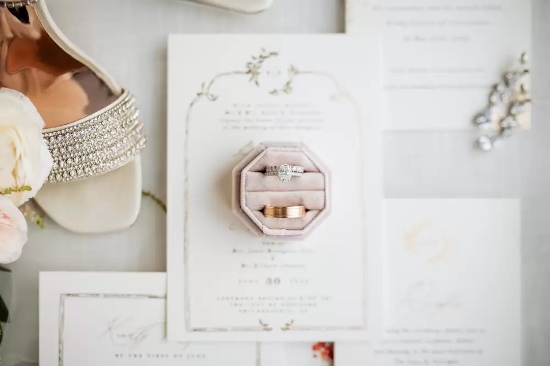 Engagement Ring Wedding Flatlay