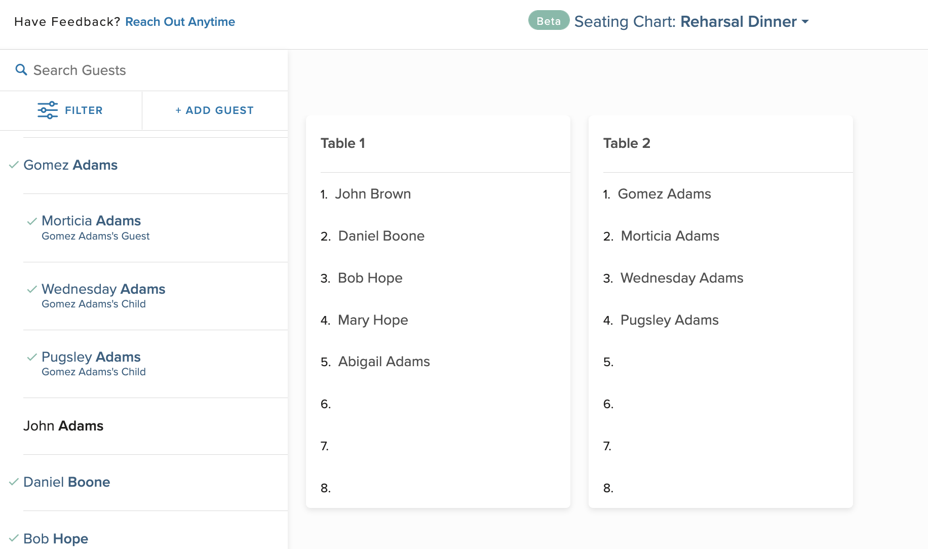 How do I use the Zola seating chart? | Zola