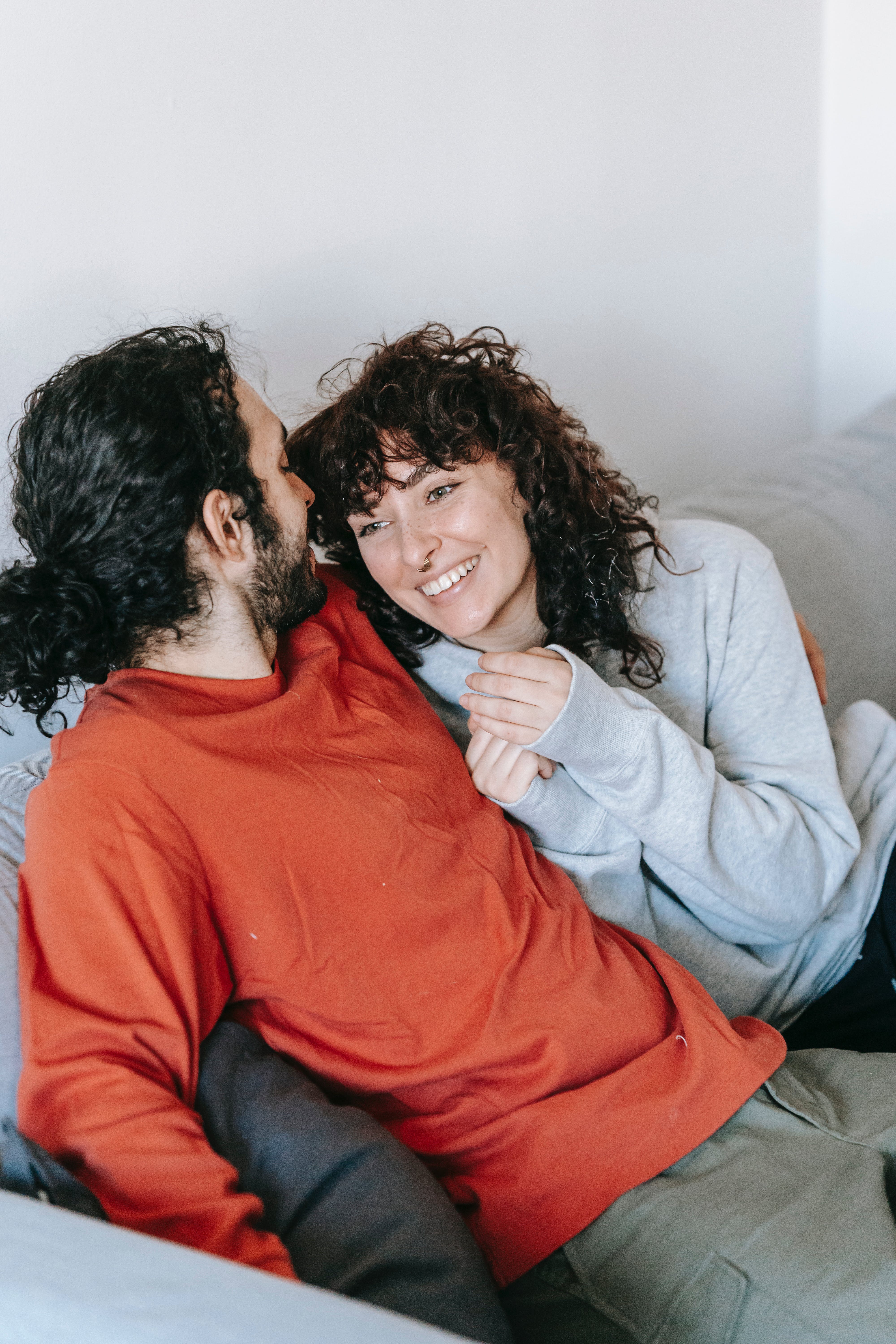 Cohesive loungewear engagement shoot