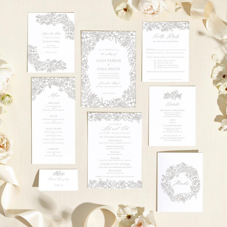Zola Mira Letterpress Wedding Invitations