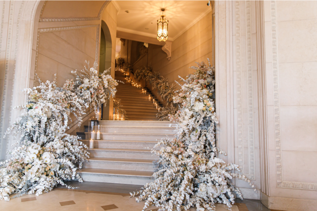 Staircase Wedding Decoration Ideas - Zola Expert Wedding Advice