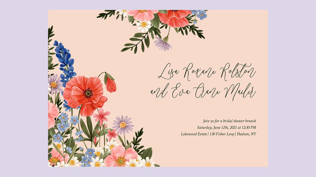 Cute Bridal Shower Brunch Invitations - Zola Expert Wedding ...