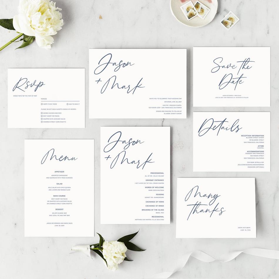 Letterpress Same Sex Invitation