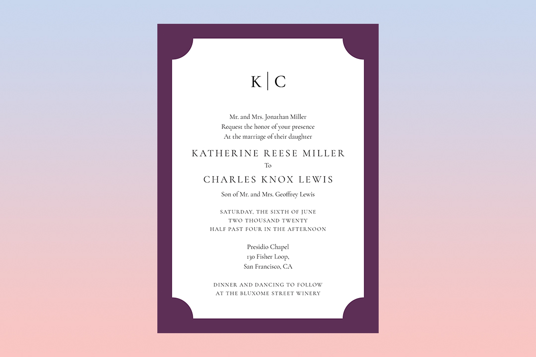 Christian deals wedding invitation