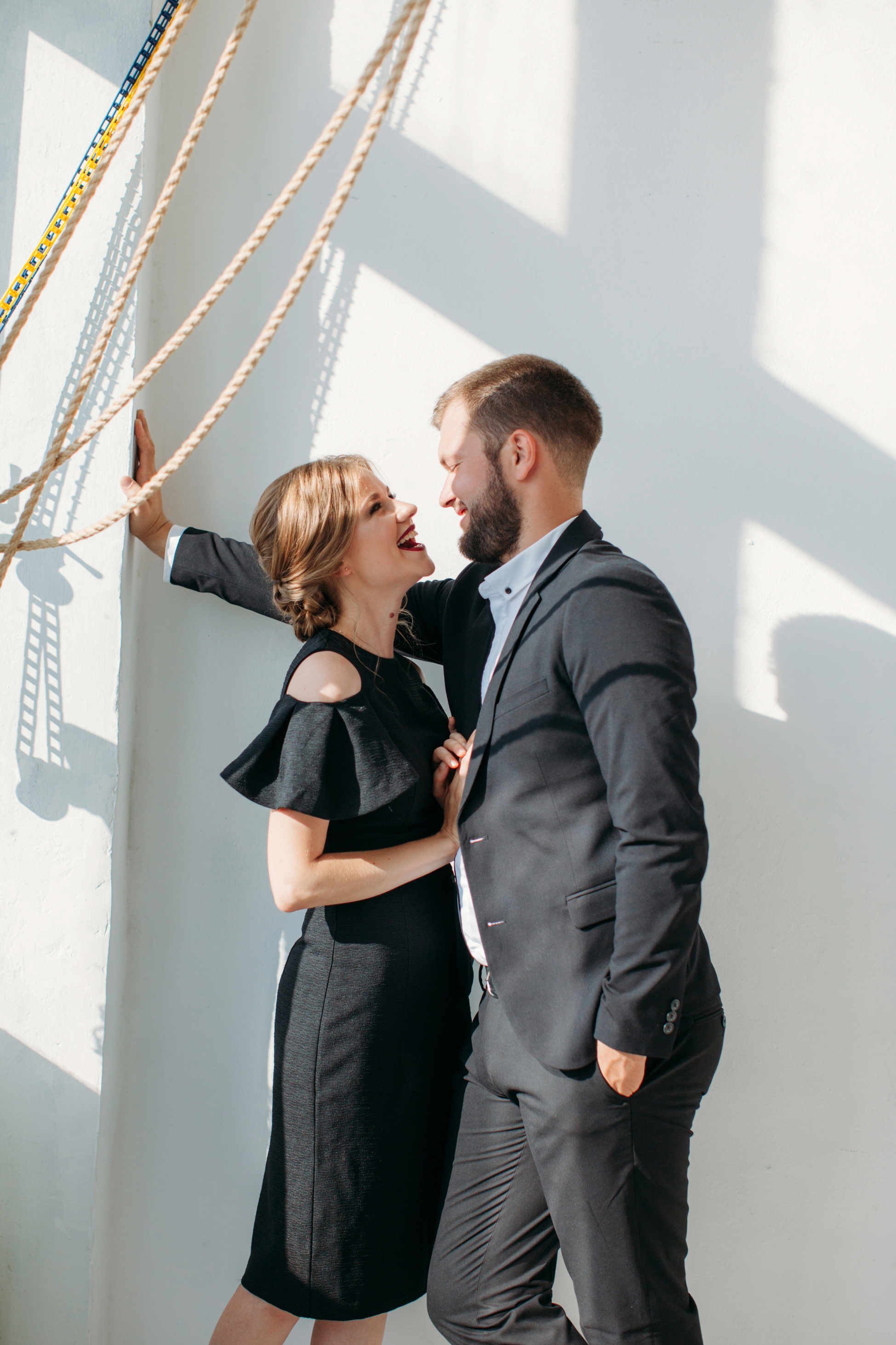 clothes that complement each other engagement shoot