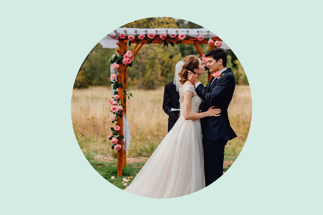 wedding arch with flowers