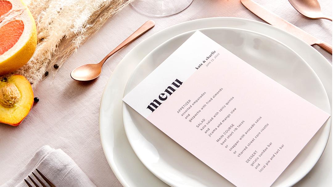 A Guide to Wedding Menu Cards Zola Expert Wedding Advice