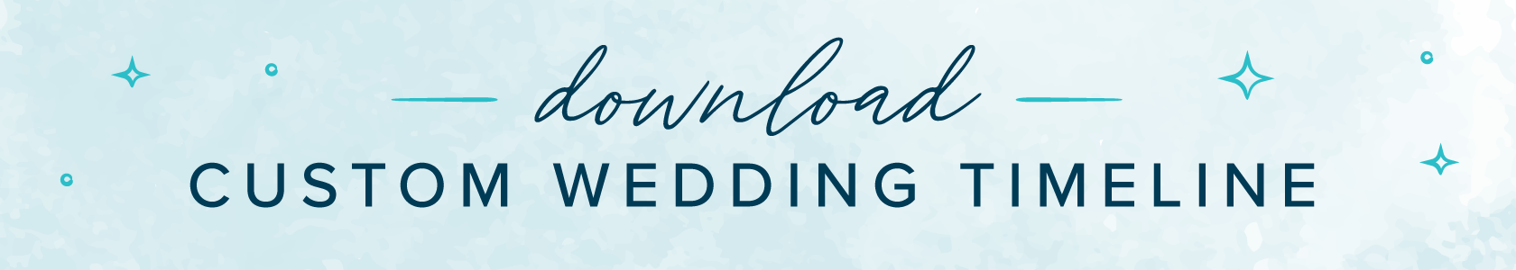 wedding reception timeline printable button