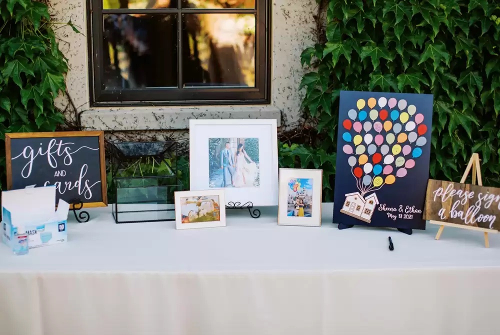 Indoor Wedding Gift Card Table