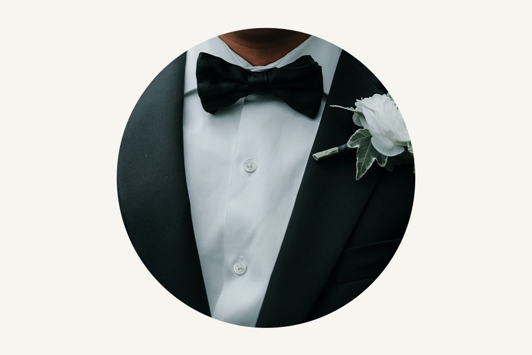 Bow tie wedding on sale outfit