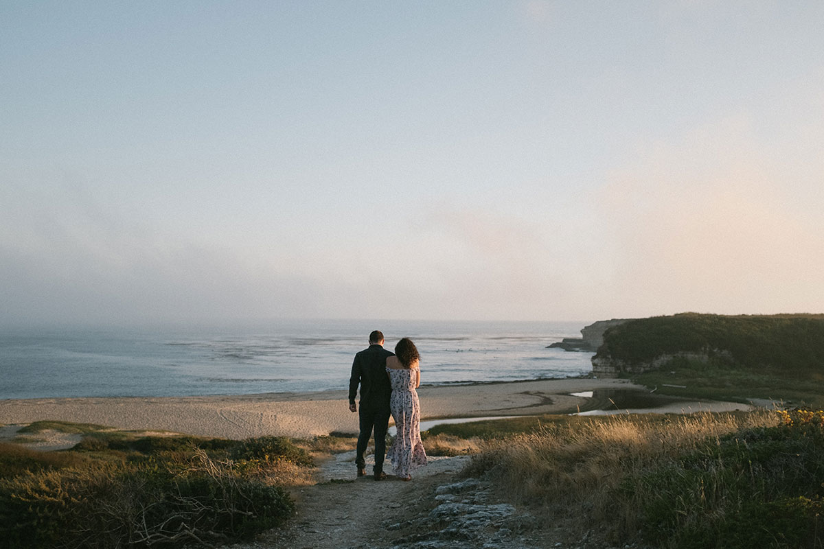 Couple getting married in Los Angeles on the beach