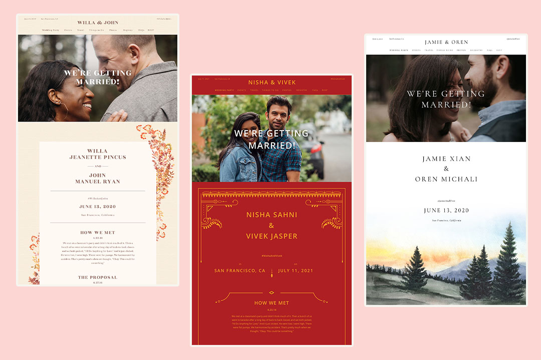 Wedding Website Examples and Inspiration: Themes and Designs