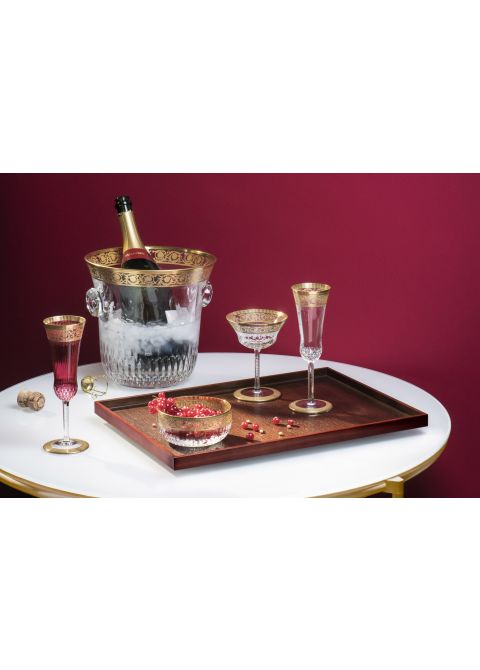  Champagne クリスタルハープ 本体約５キロ Royale de Champagne Crystal1666 ハープオブジェ 箱付き |