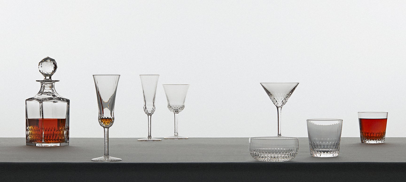 高品質低価SAINT ROUIS　Apollo　サンルイ アポロ 　金彩リム　グラス　2種セット クリスタルガラス