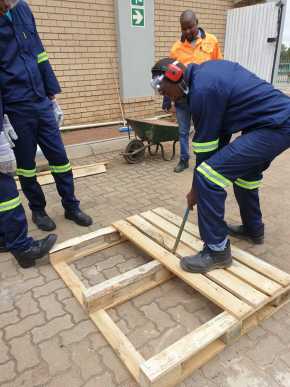A supplier of pallets led by a South African women, at BMI Coverland