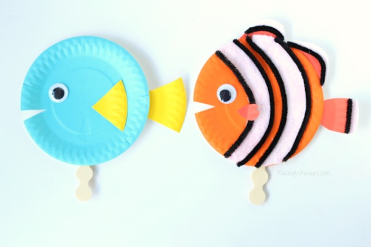 Finding Dory Paper Plate Puppets