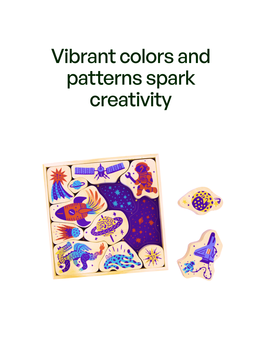 Vibrant colors and patterns spark creativity