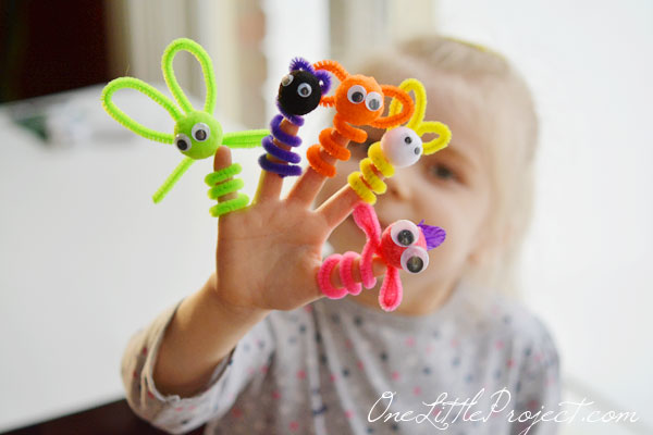 pipe cleaner finger puppets