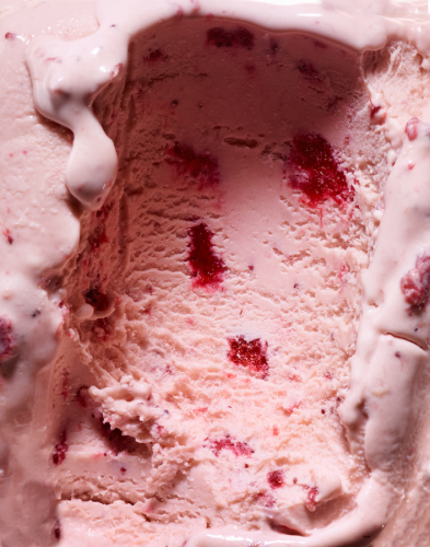 homemade strawberry ice cream
