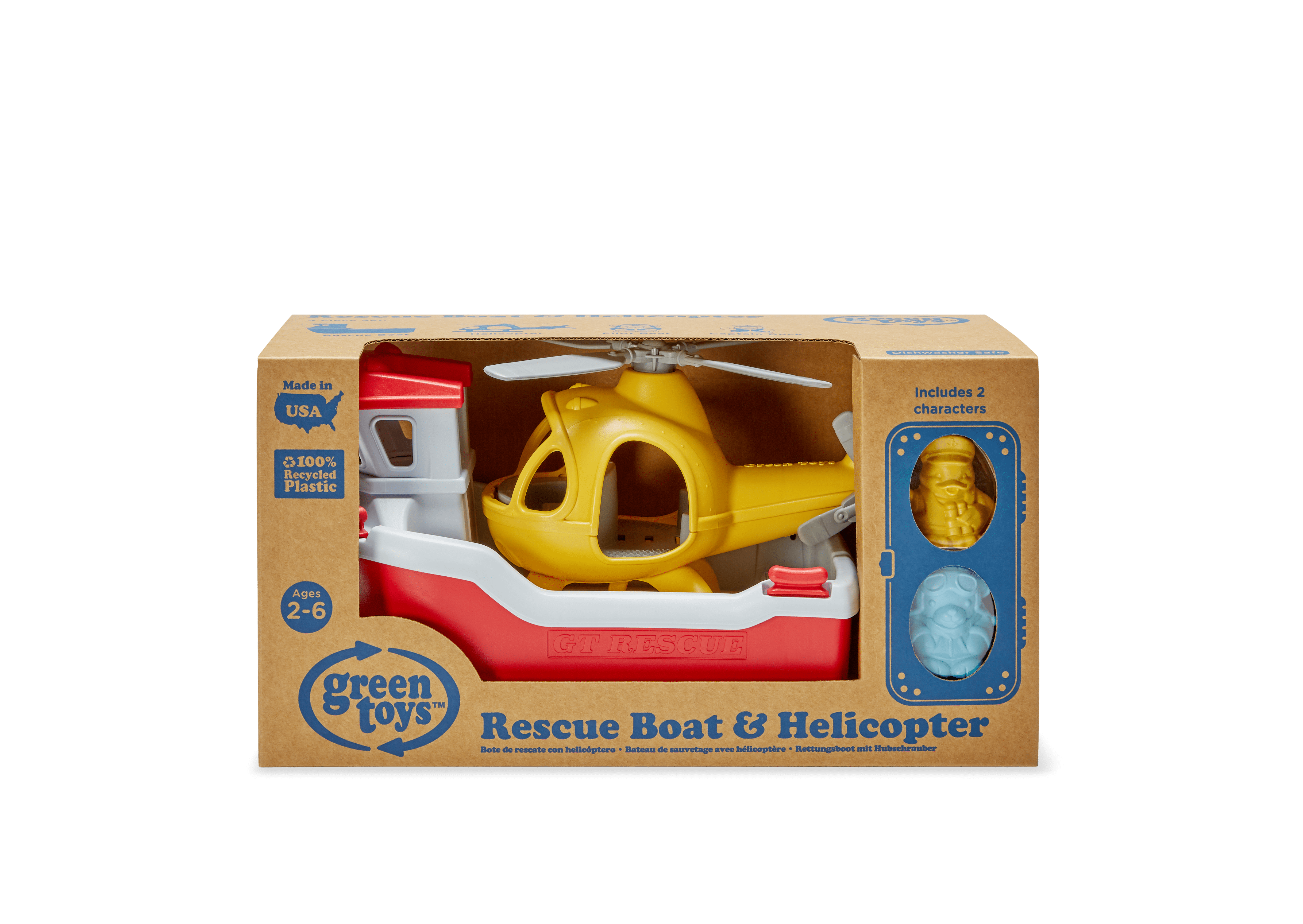 green toys helicopter boat