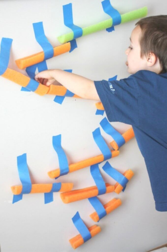 pool noodle marble run