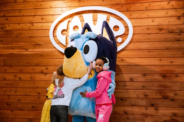 Children meeting with Bluey at CAMP Washington D.C.