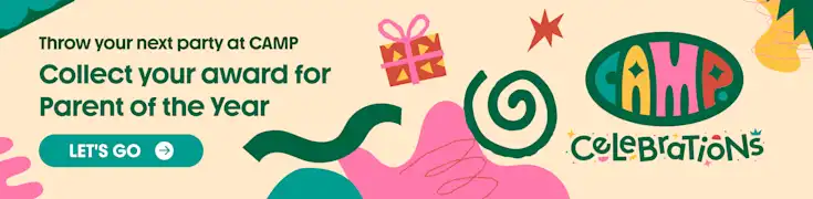 Throw your next party at CAMP and collect your parent of the year award. Tap to explore.