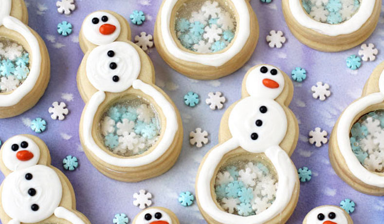 Snowflake-Filled Snowman Cookies