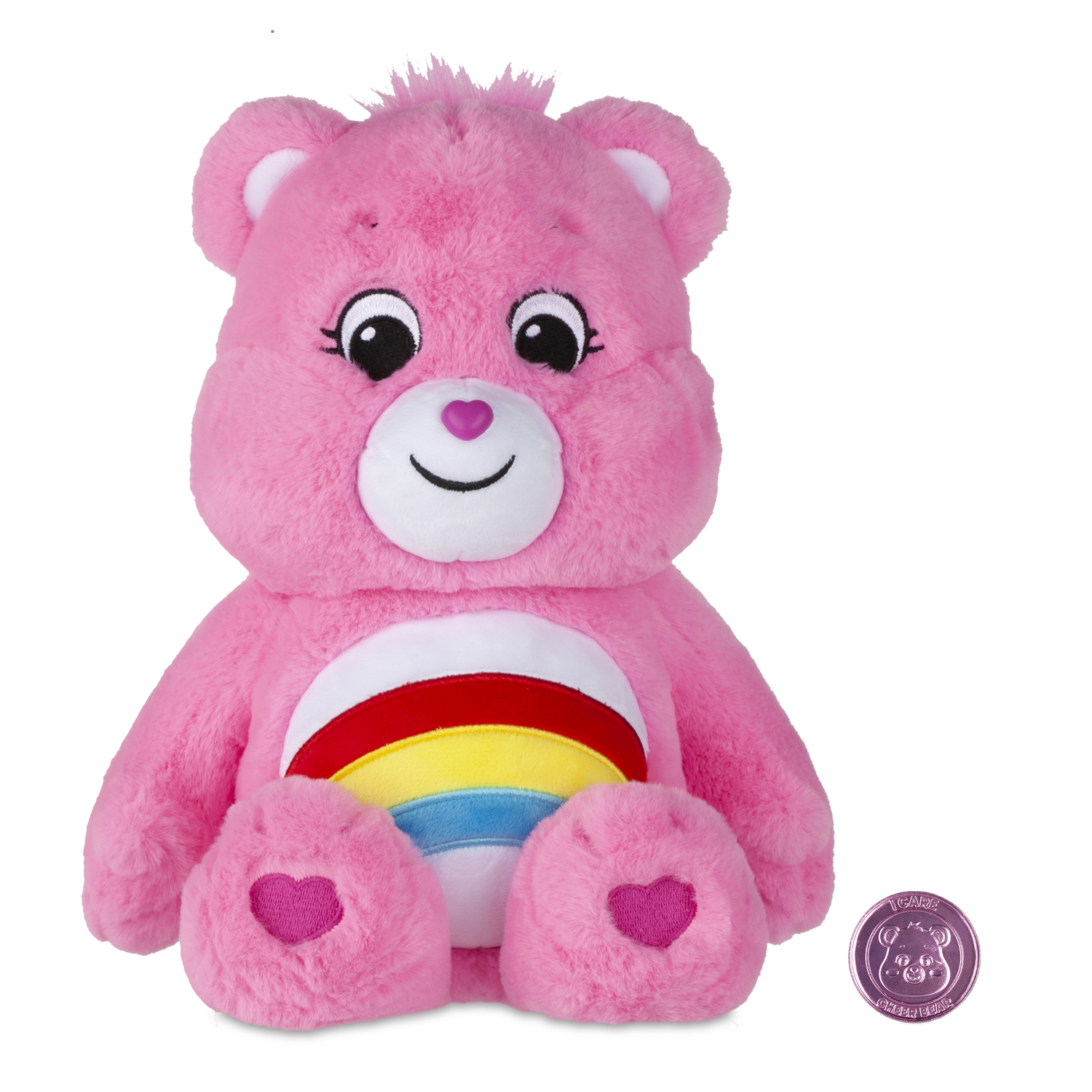 Care Bears Talking Cheer Bear 11" Pink Plush 2004 Says 6 Phrases Cute for sale online