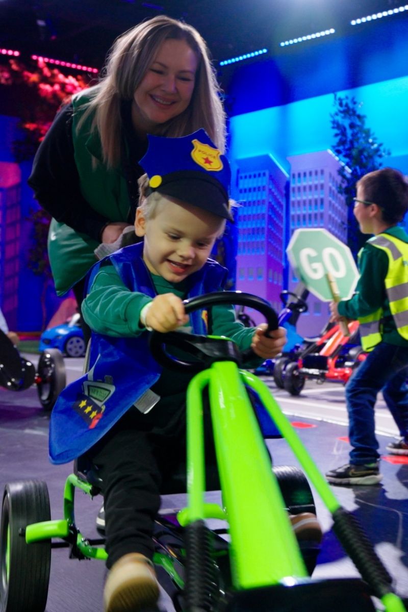 Child and mom playing at the PAW Patrol Experience at CAMP