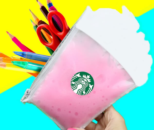 DIY Starbucks-Slime-Pencil-Case DIY-School-Supplies
