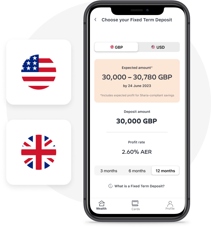 GBP and USD options available