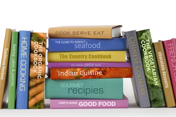 A bunch of cookbooks