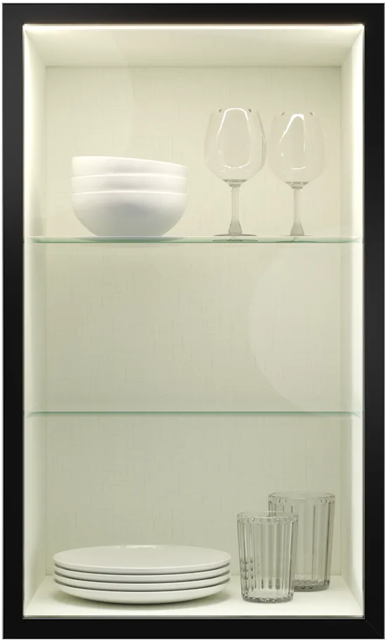 FAB017 - BLK - Clear Glass