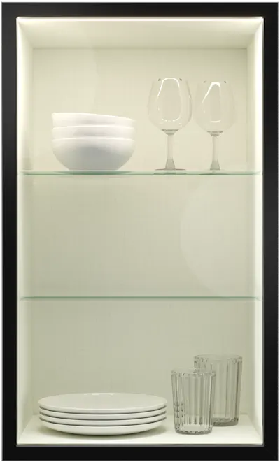 FAB017 - BLK - Clear Glass detail
