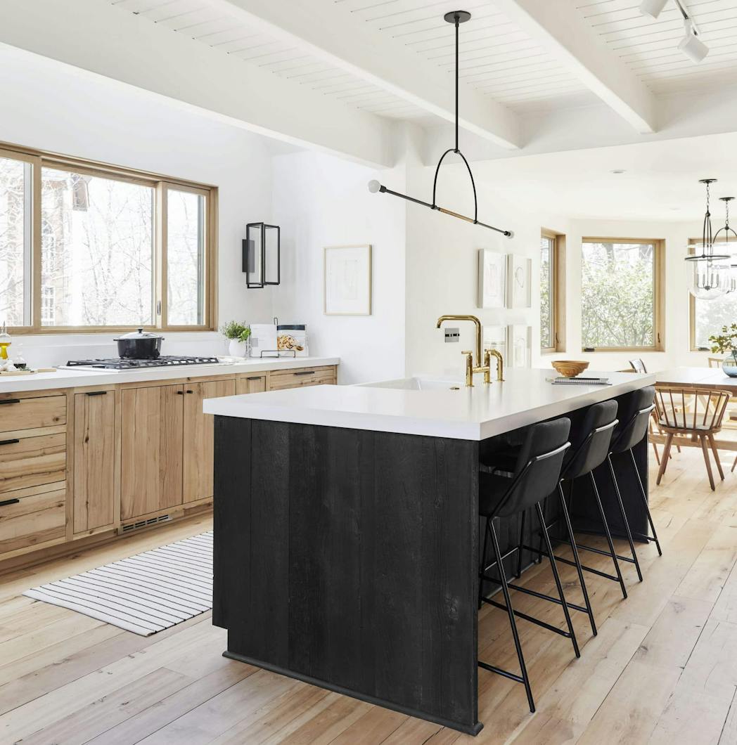 Black farmhouse island