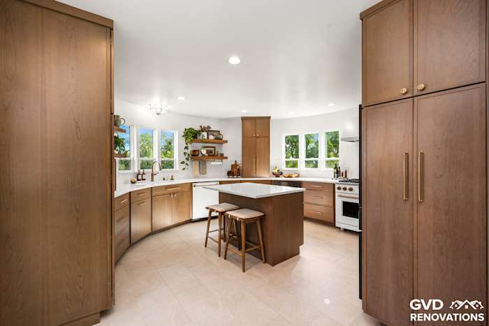 Custom Curved Kitchen Remodel