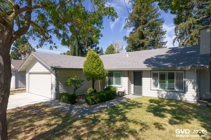 Modern Sacramento home featuring James Hardie Siding, Anlin Catalina Windows, and manicured landscaping
