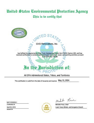  EPA Lead Safe Certified Renovator 