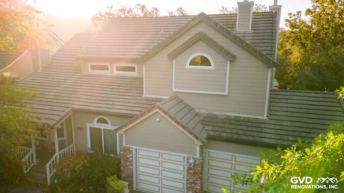 Home exterior featuring James Hardie Cedarmill siding, HardieTrim, and Alside vinyl windows in Sonoma, CA