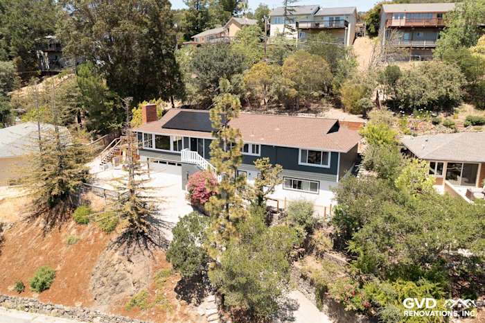 Home exterior showcasing James Hardie Iron Gray siding and Arctic White trim in San Rafael, CA