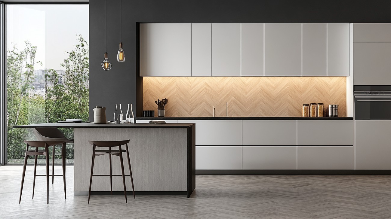 herringbone pattern backsplash near you