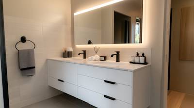 Vanity with Mirror and Lights: Elevate Your Space