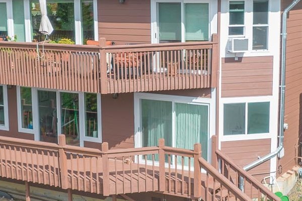 Updated home exterior in Mill Valley featuring James Hardie Lap Siding and Anlin Catalina Windows